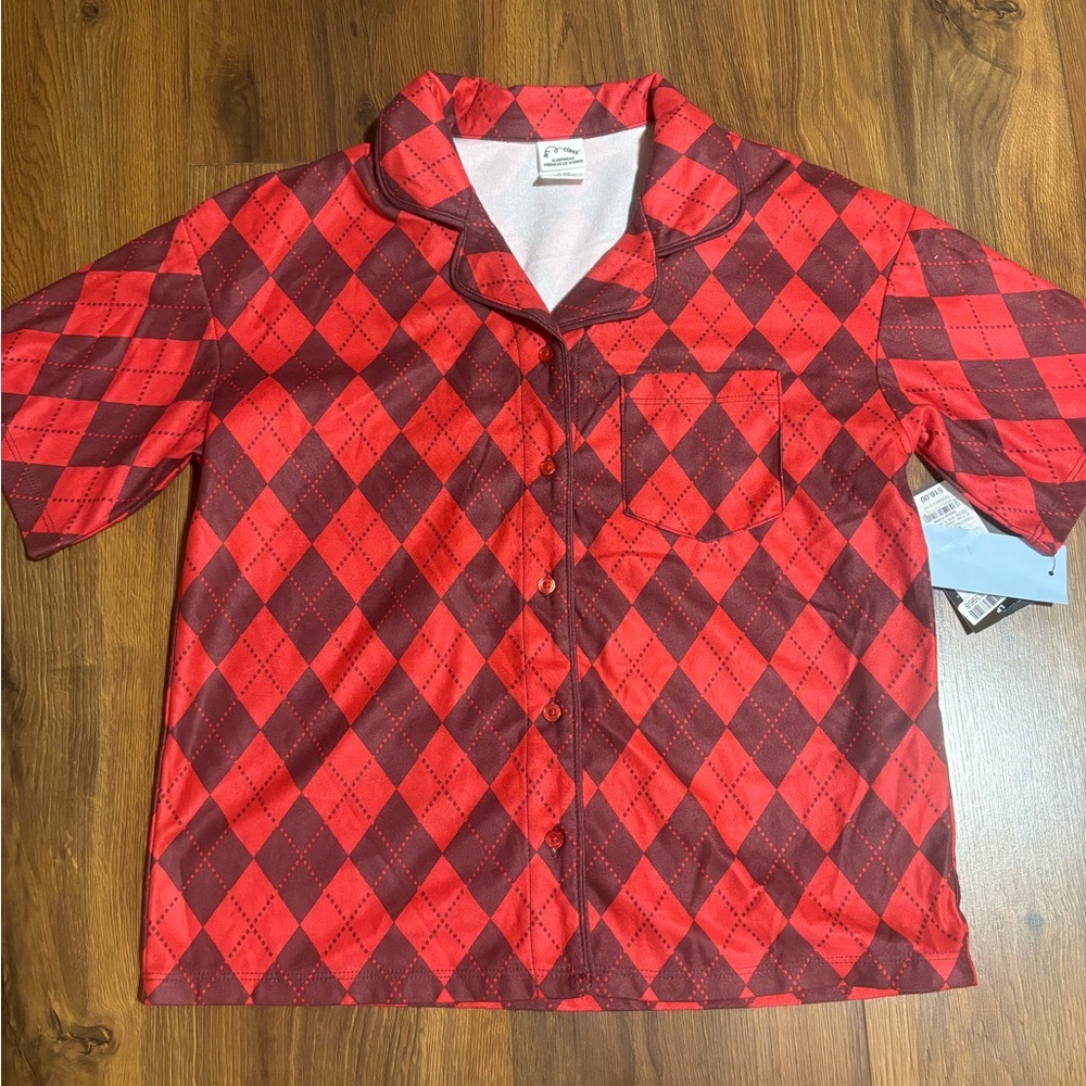 Art Class Girls’ Short Sleeve Pajama Top - Red XL